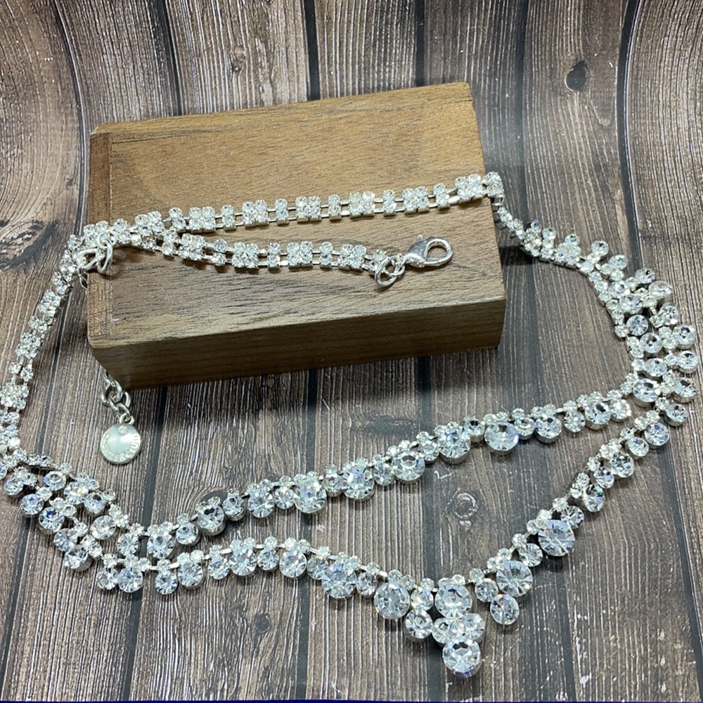 Charter club silver tone layered necklace